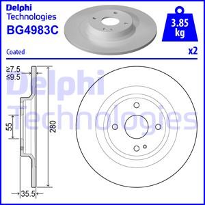 Delphi BG4983C - Тормозной диск autospares.lv