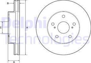 Delphi BG4926C - Тормозной диск autospares.lv