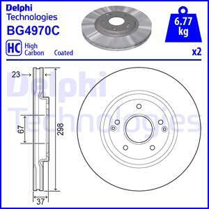 Delphi BG4970C - Тормозной диск autospares.lv