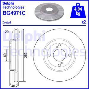 Delphi BG4971C - Тормозной диск autospares.lv