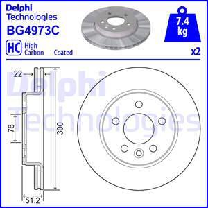 Delphi BG4973C - Тормозной диск autospares.lv