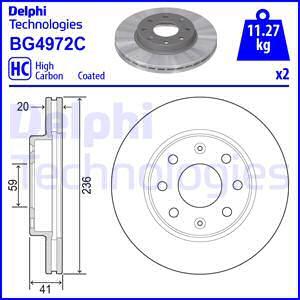 Delphi BG4972C - Тормозной диск autospares.lv