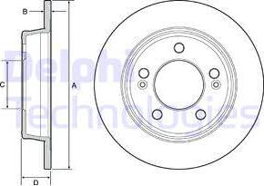 Delphi BG4559C-18B1 - Тормозной диск autospares.lv