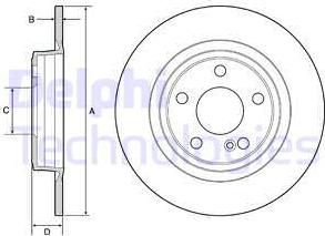 Delphi BG4558C - Тормозной диск autospares.lv