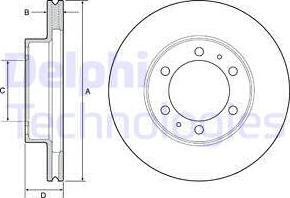 Delphi BG4557 - Тормозной диск autospares.lv