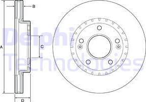 Delphi BG4565 - Тормозной диск autospares.lv