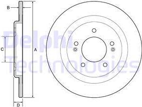 Delphi BG4563 - Тормозной диск autospares.lv