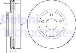 Delphi BG4562 - Тормозной диск autospares.lv