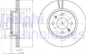 Delphi BG4535C - Тормозной диск autospares.lv