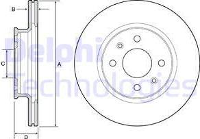 Delphi BG4535 - Тормозной диск autospares.lv