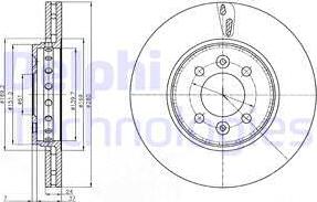 Delphi BG4536C - Тормозной диск autospares.lv