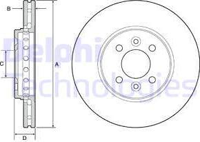 Delphi BG4536 - Тормозной диск autospares.lv