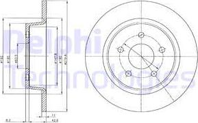 Delphi BG4533C-18B1 - Тормозной диск autospares.lv