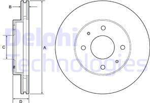Delphi BG4537 - Тормозной диск autospares.lv