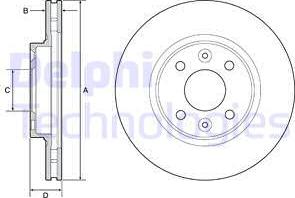 Delphi BG4570 - Тормозной диск autospares.lv