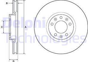 Delphi BG4696C - Тормозной диск autospares.lv