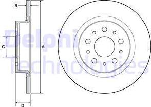 Delphi BG4690C - Тормозной диск autospares.lv