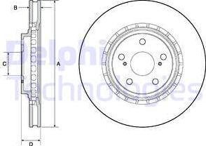 Delphi BG4691C - Тормозной диск autospares.lv