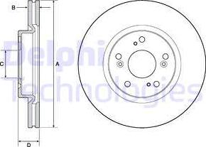 Delphi BG4698C - Тормозной диск autospares.lv