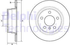 Delphi BG4649C-19B1 - Тормозной диск autospares.lv