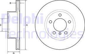 Delphi BG4645C - Тормозной диск autospares.lv