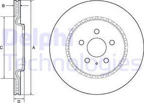 Delphi BG4643C - Тормозной диск autospares.lv