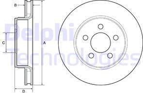 Delphi BG4642 - Тормозной диск autospares.lv