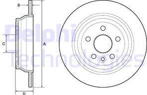 Delphi BG4656C - Тормозной диск autospares.lv