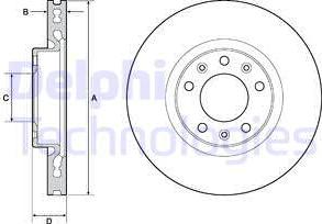 Delphi BG4669C-19B1 - Тормозной диск autospares.lv