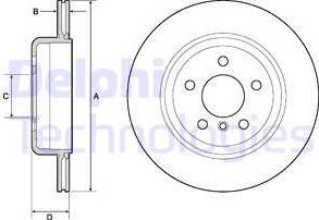 Delphi BG4664C-18B1 - Тормозной диск autospares.lv