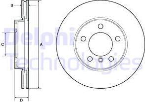 Delphi BG4668C - Тормозной диск autospares.lv
