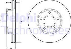 Delphi BG4663C - Тормозной диск autospares.lv