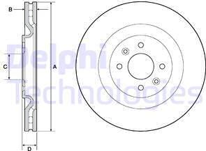 Delphi BG4689C - Тормозной диск autospares.lv