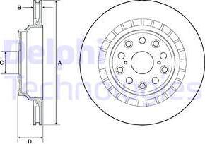 Delphi BG4684C - Тормозной диск autospares.lv