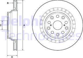 Delphi BG4685C - Тормозной диск autospares.lv