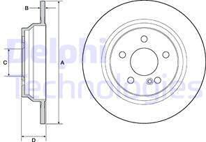 Delphi BG4686C - Тормозной диск autospares.lv