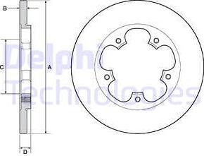 Delphi BG4681C - Тормозной диск autospares.lv