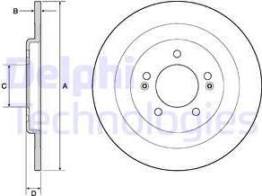 Delphi BG4688C - Тормозной диск autospares.lv