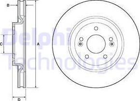 Delphi BG4683C - Тормозной диск autospares.lv