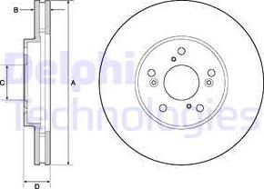 Delphi BG4687 - Тормозной диск autospares.lv