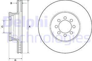 Delphi BG4679C - Тормозной диск autospares.lv