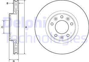 Delphi BG4674C - Тормозной диск autospares.lv