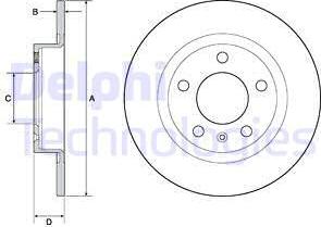 Delphi BG4675 - Тормозной диск autospares.lv