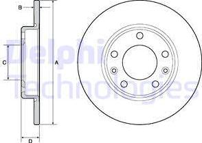 Delphi BG4670C - Тормозной диск autospares.lv