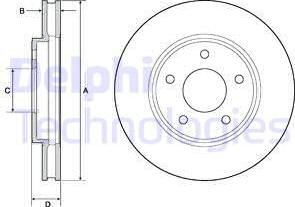 Delphi BG4678C - Тормозной диск autospares.lv