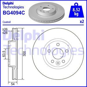 Delphi BG4094C-18B1 - Тормозной диск autospares.lv