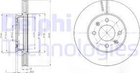 Delphi BG4096C - Тормозной диск autospares.lv