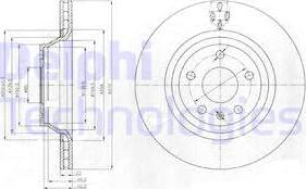 Delphi BG4090 - Тормозной диск autospares.lv