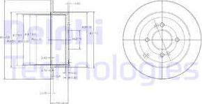 Delphi BG4097C - Тормозной диск autospares.lv