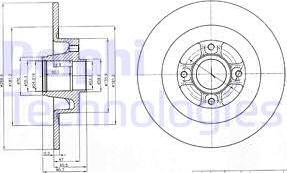 Delphi BG4044 - Тормозной диск autospares.lv